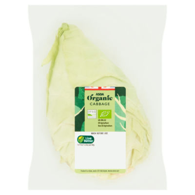 ASDA Chou bio - Légume frais britannique - Produits cultivés au Royaume-Uni
