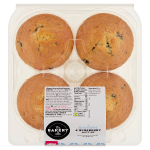 Blueberry muffins 4 pack British bakery treat - British product