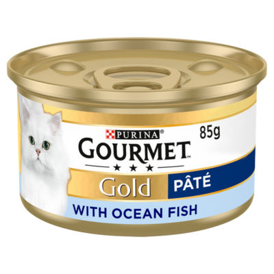 ASDA GOURMET Gold Pate Ocean Fish Wet Cat Food 85g- Buy online at McGrocer