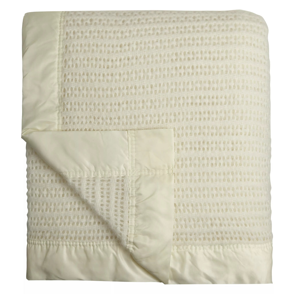 John Atkinson by Hainsworth Monarch Pure Wool Blanket, Winter White