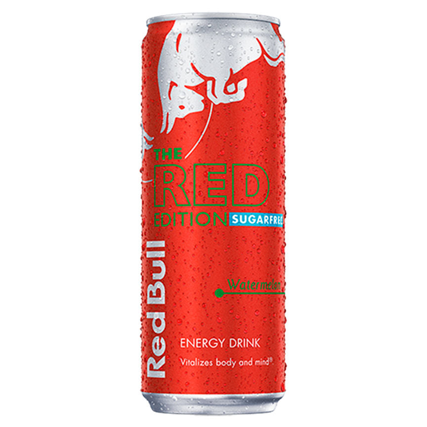 Red Bull Energy Drink Sugar Free Red Edition Watermelon 355ml GOODS ASDA   