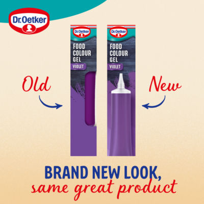 Dr Oetker violet food colour gel 15g tube, UK version