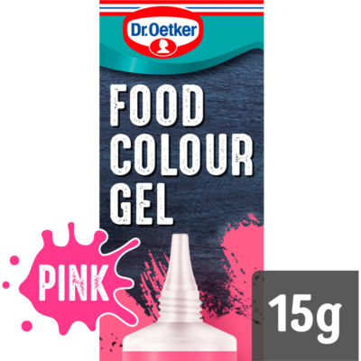 Dr Oetker pink food colour gel 15g tube, UK version