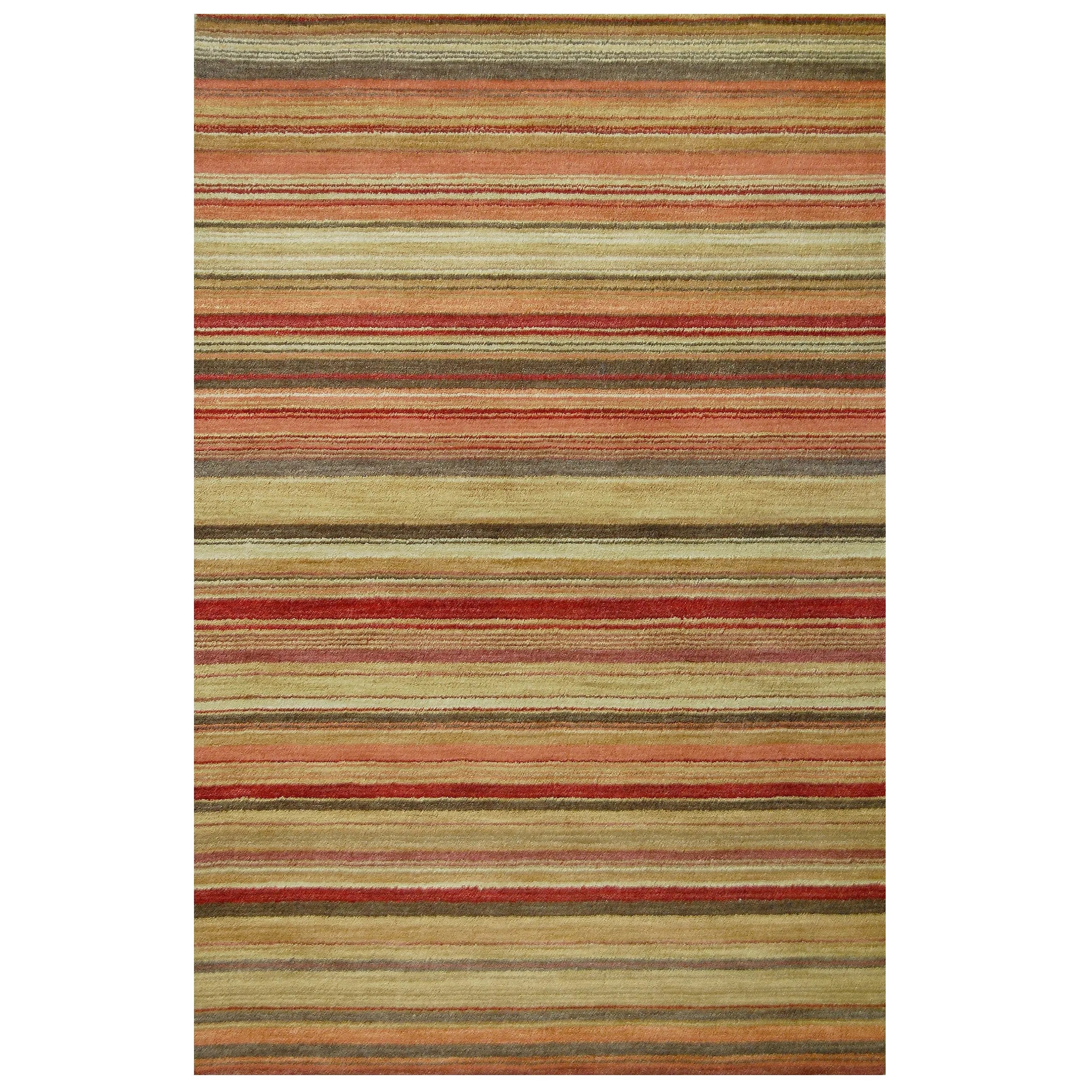 John Lewis Russet Multistripe Hand Loomed Rug, Harvest/Multi, L120 x W60cm