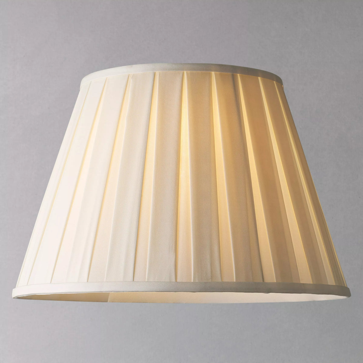John Lewis Oratorio Silk Tapered Lampshade, Cream, Dia.20cm