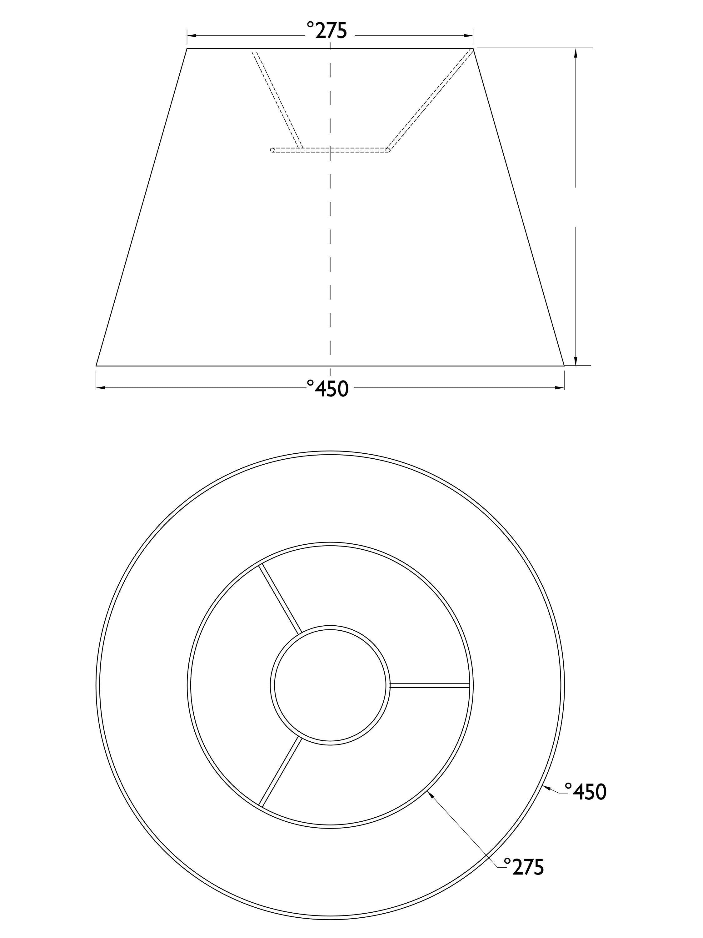 John Lewis Oratorio silk tapered lampshade, imported from the UK