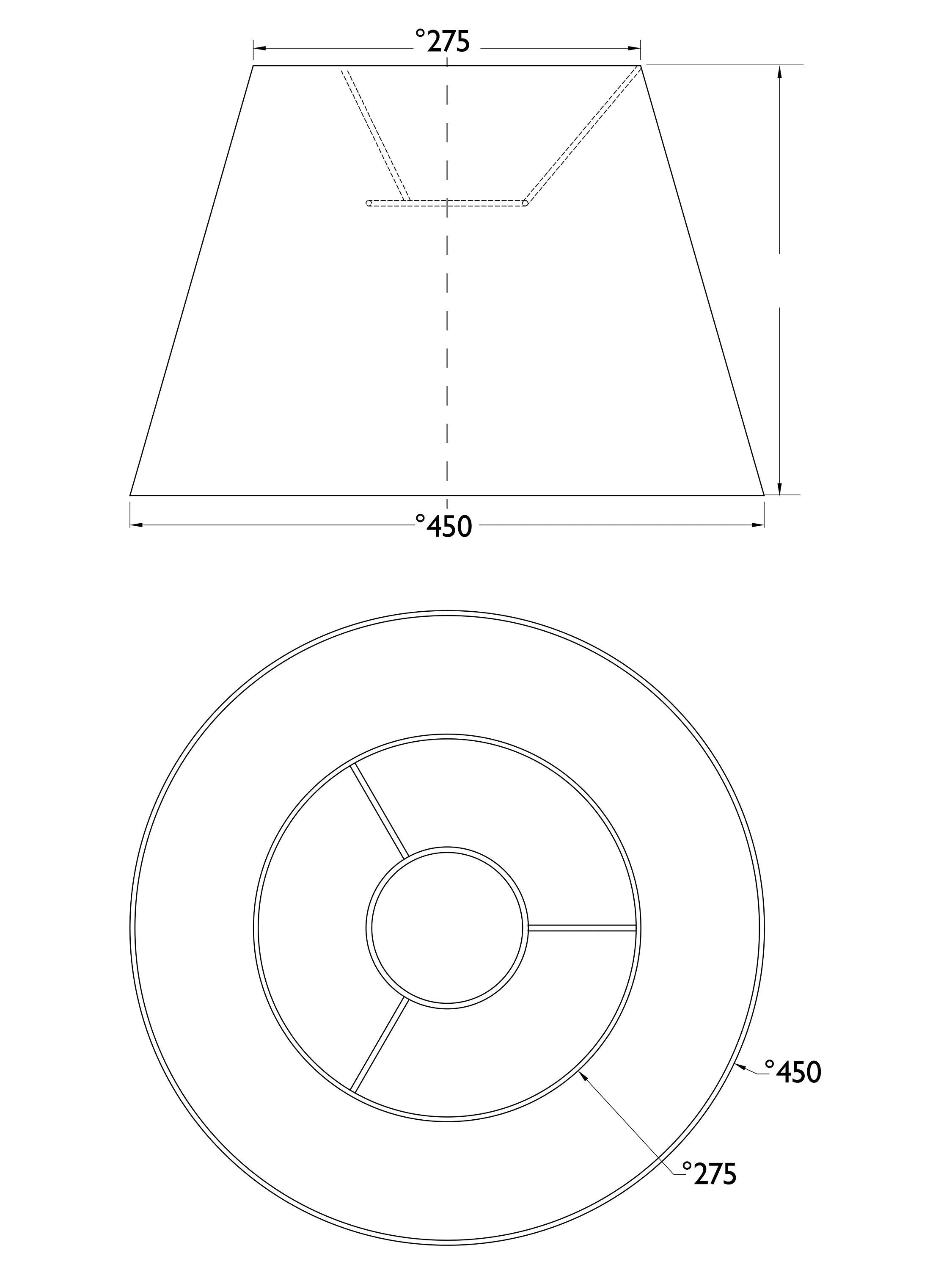 John Lewis Oratorio silk tapered lampshade, imported from the UK