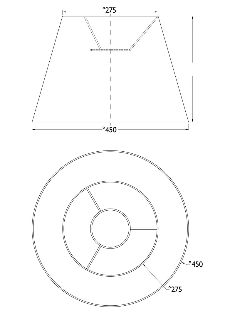 John Lewis Oratorio silk tapered lampshade, imported from the UK