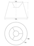 John Lewis Oratorio silk tapered lampshade, imported from the UK