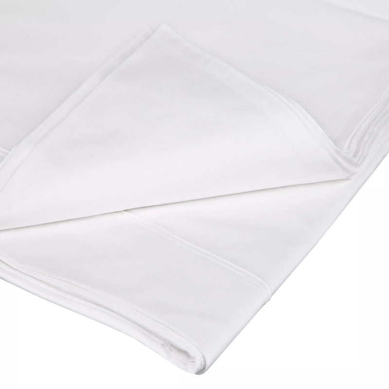 Peter Reed Egyptian Cotton 2 Row Cord Flat Sheets - White Double