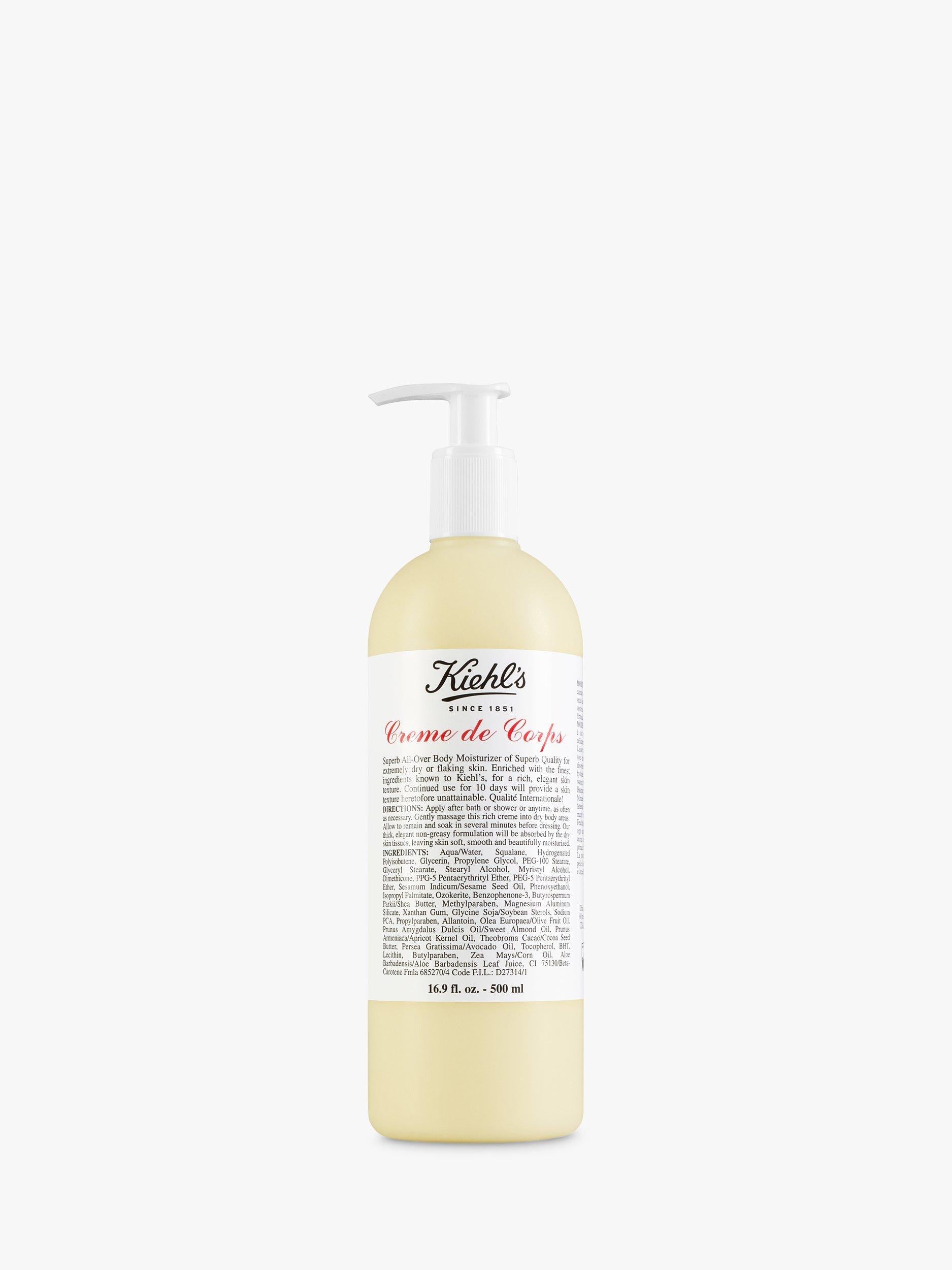 Kiehl's body cream in pump bottle, 500ml, UK version