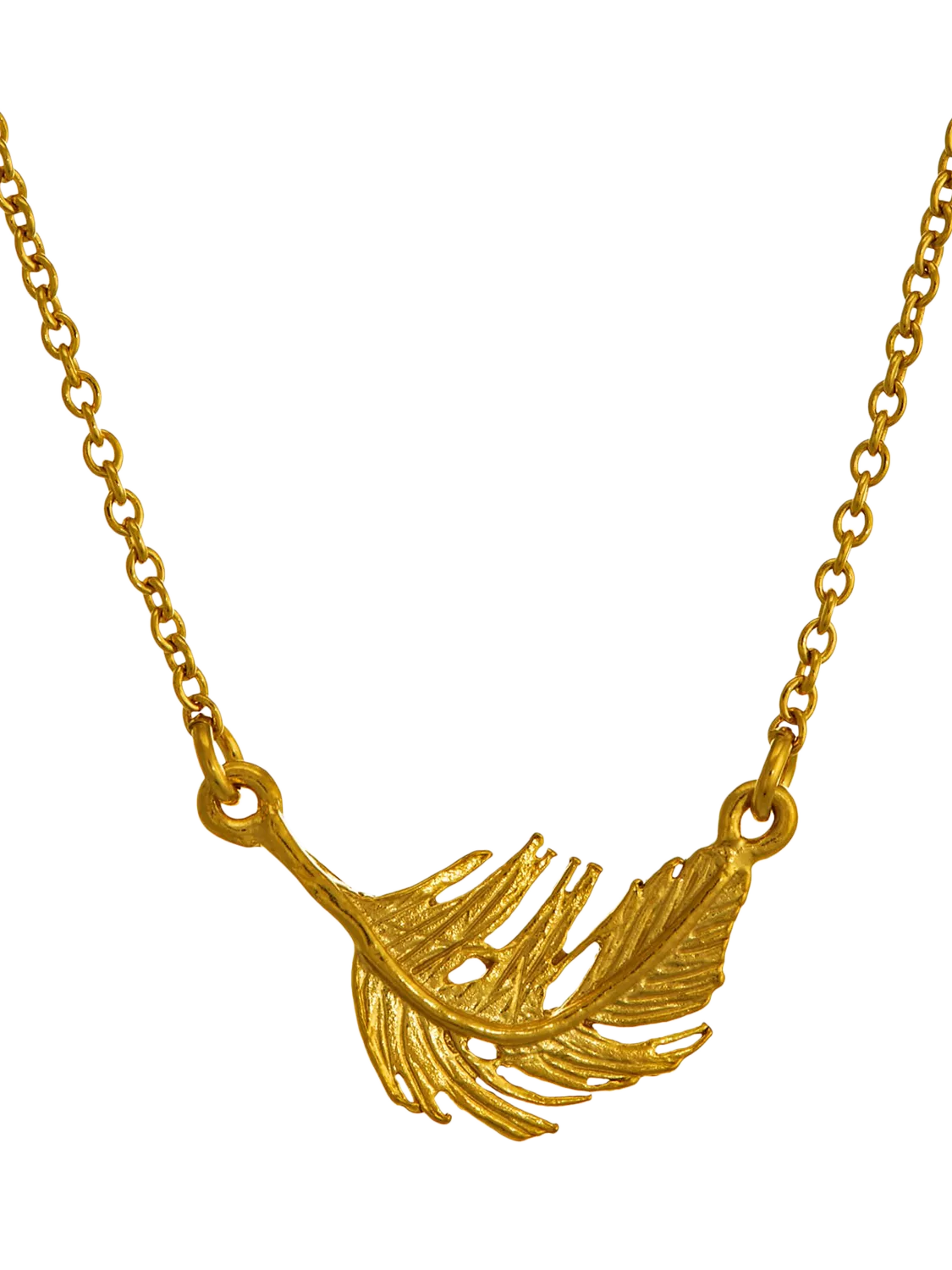 Alex Monroe little feather necklace gold plated sterling silver (British brand)