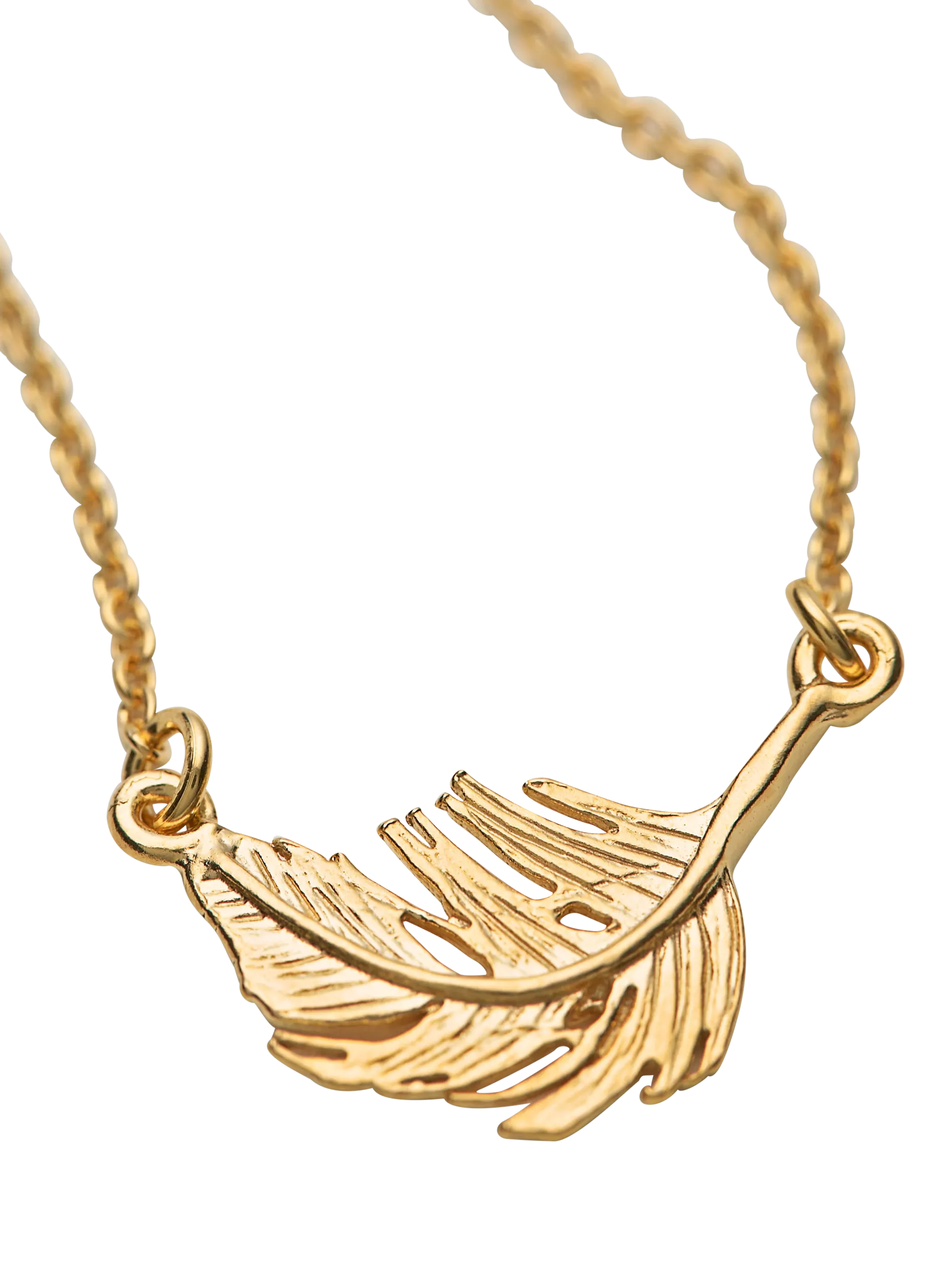 Alex Monroe little feather necklace gold plated sterling silver (British brand)