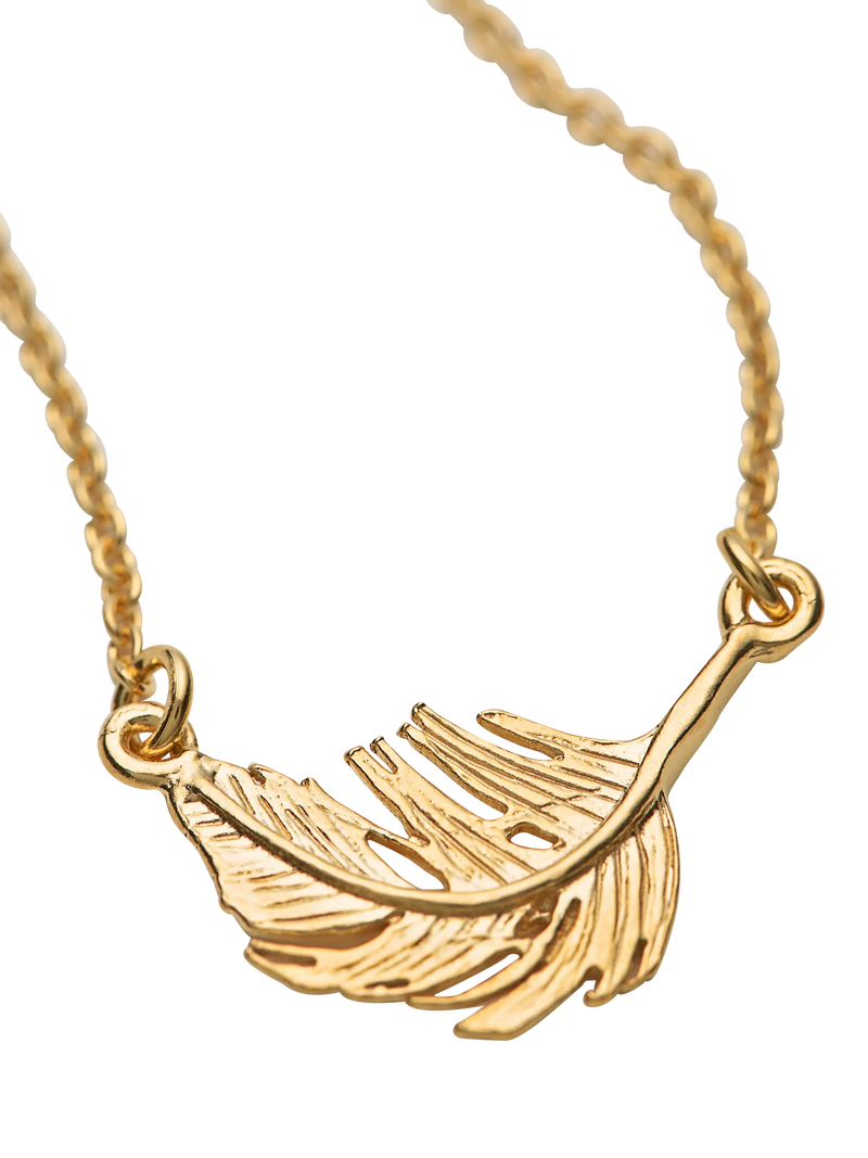 Alex Monroe little feather necklace gold plated sterling silver (British brand)