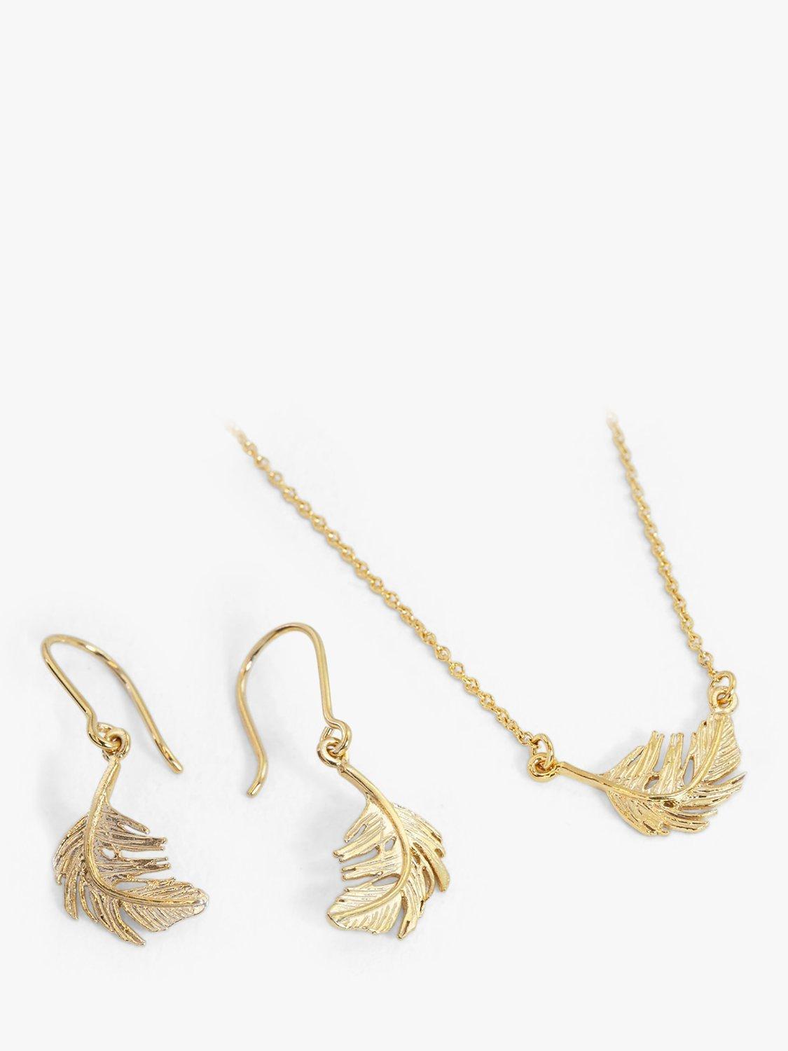 Alex Monroe little feather necklace gold plated sterling silver (British brand)