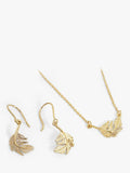 Alex Monroe little feather necklace gold plated sterling silver (British brand)