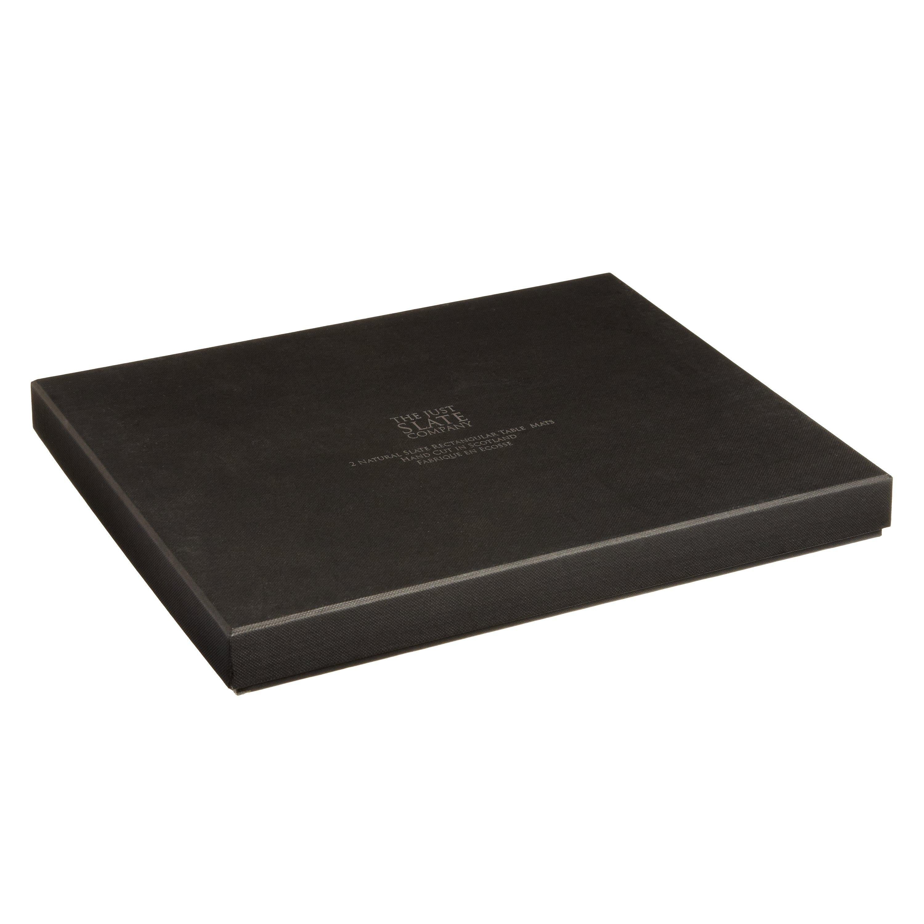 Selbrae House rectangular slate placemats set of 2 black (British brand)