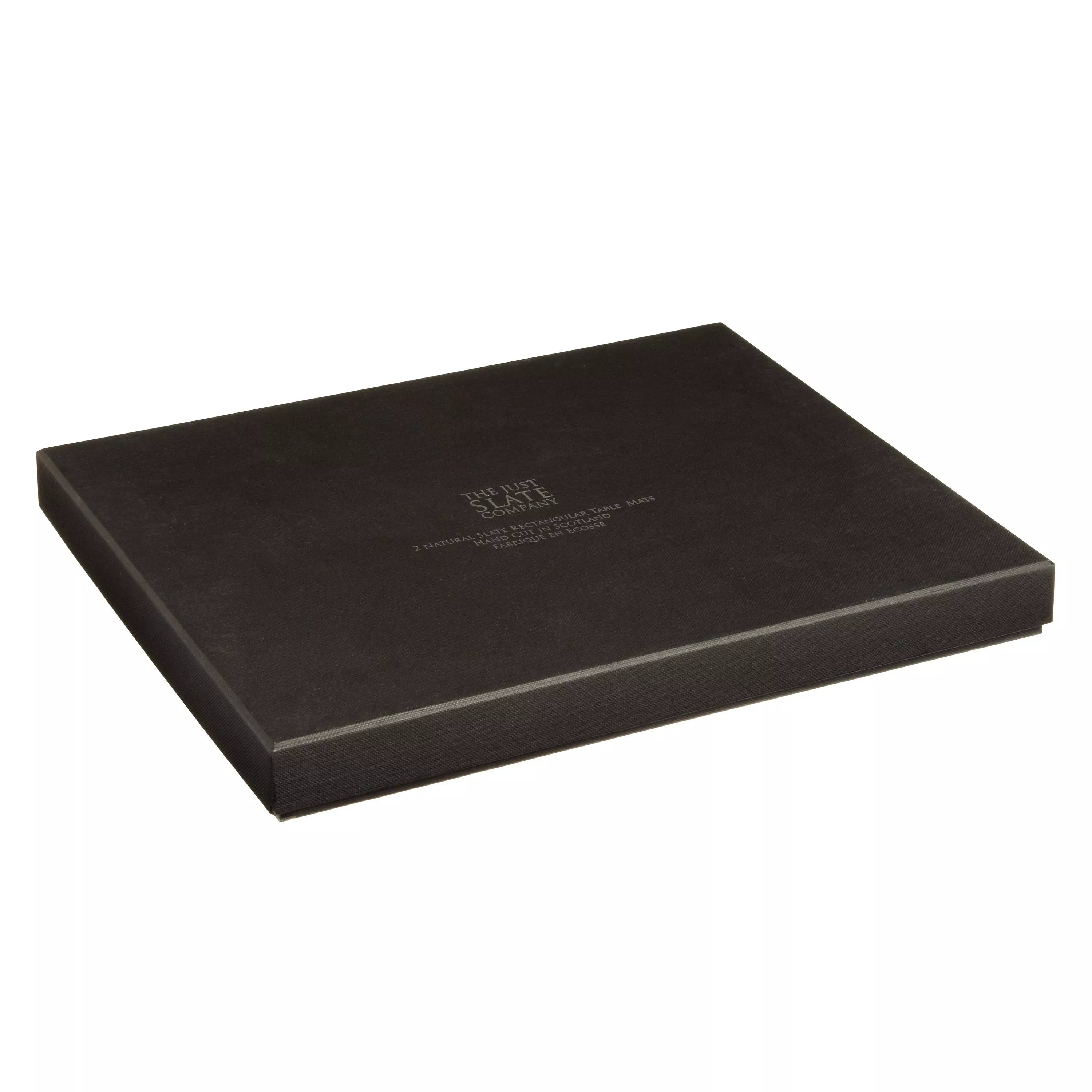 Selbrae House rectangular slate placemats set of 2 black (British brand)