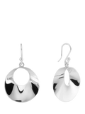 Andea silver round twist drop earrings (British brand)