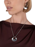 Andea silver round twist drop earrings (British brand)