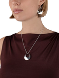 Andea silver round twist drop earrings (British brand)