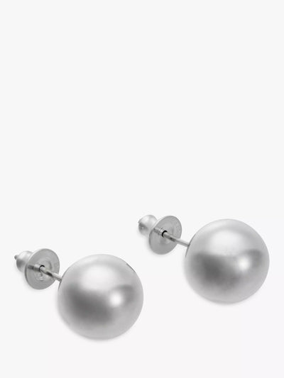 John Lewis Andea Silver Polished Ball Stud Earrings- Buy online at McGrocer