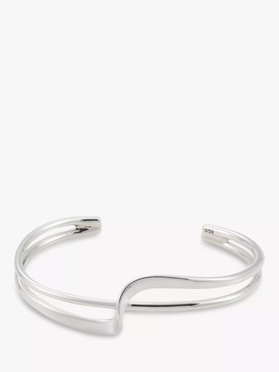 John Lewis Andea Double Twist Half Bangle Silver Jewellery- Buy online at McGrocer