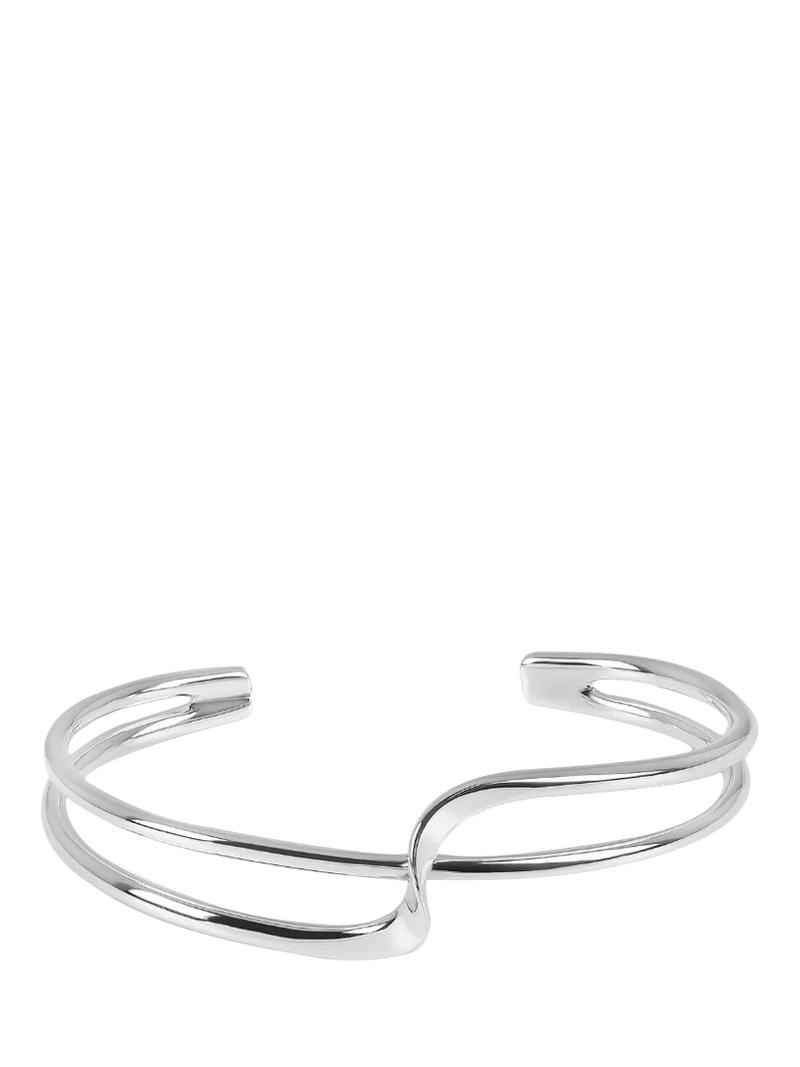 Andea silver bangle 6.5 x 5.5cm - British product