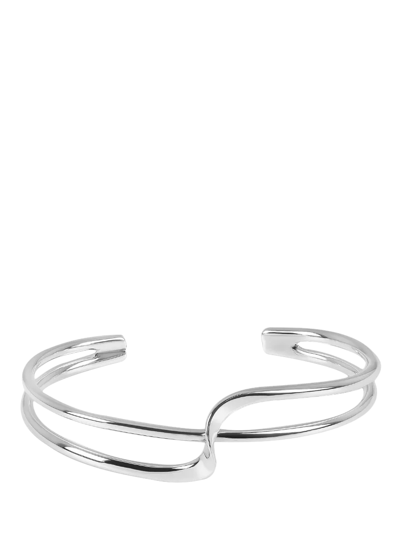 Andea silver bangle 6.5 x 5.5cm - British product