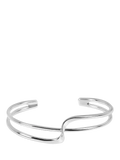 Andea silver bangle 6.5 x 5.5cm - British product