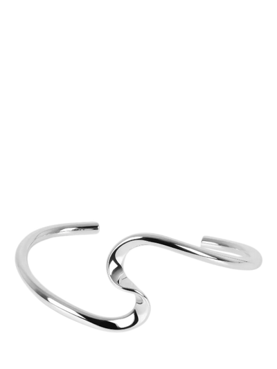 John Lewis Andea Silver Sculptured Twist Half Bangle- Buy online at McGrocer