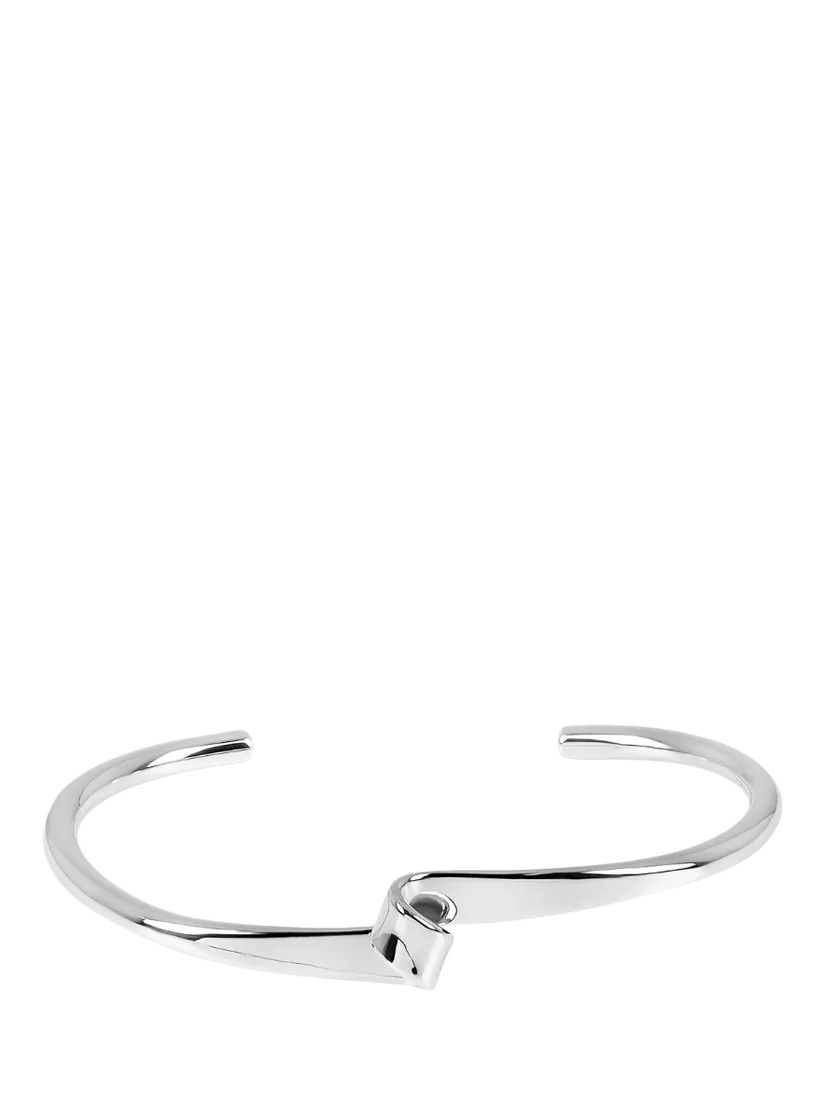 Andea silver half bangle with twist - British product