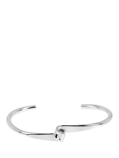 John Lewis Andea Silver Half Bangle with Twist Silver Bangle- Buy online at McGrocer