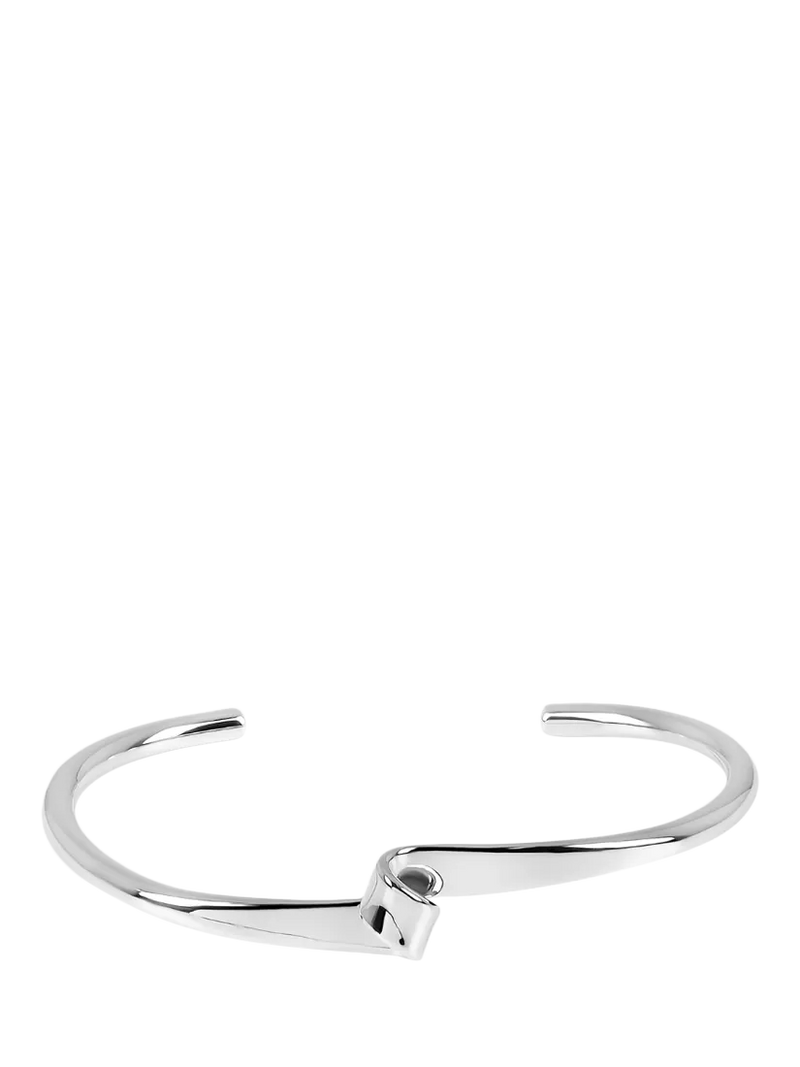 Andea silver half bangle with twist - British product