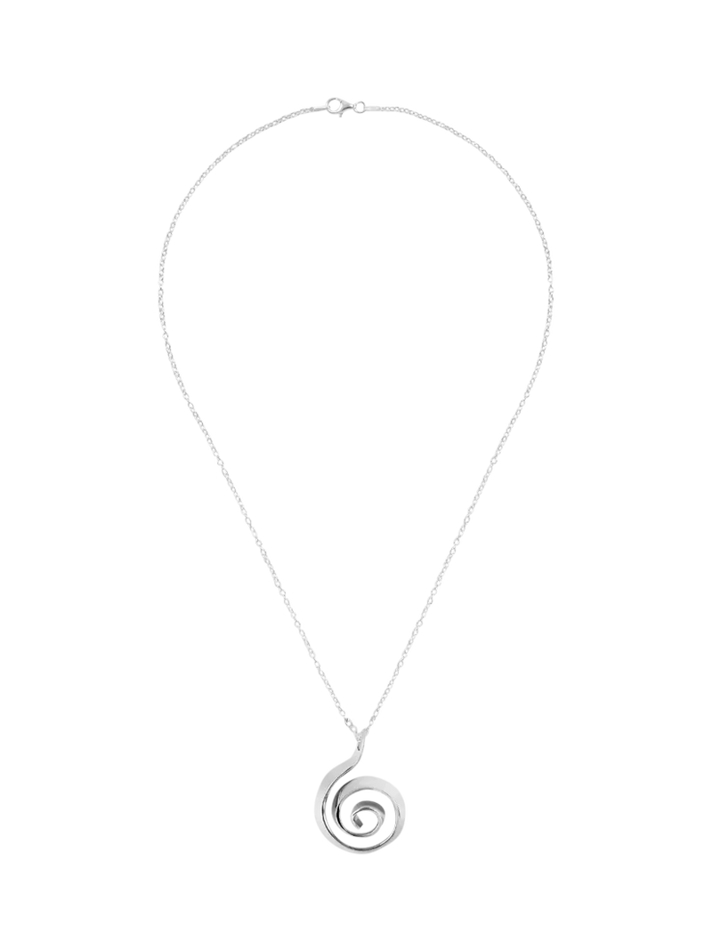 Andea silver swirl pendant necklace solid sterling silver (British brand)