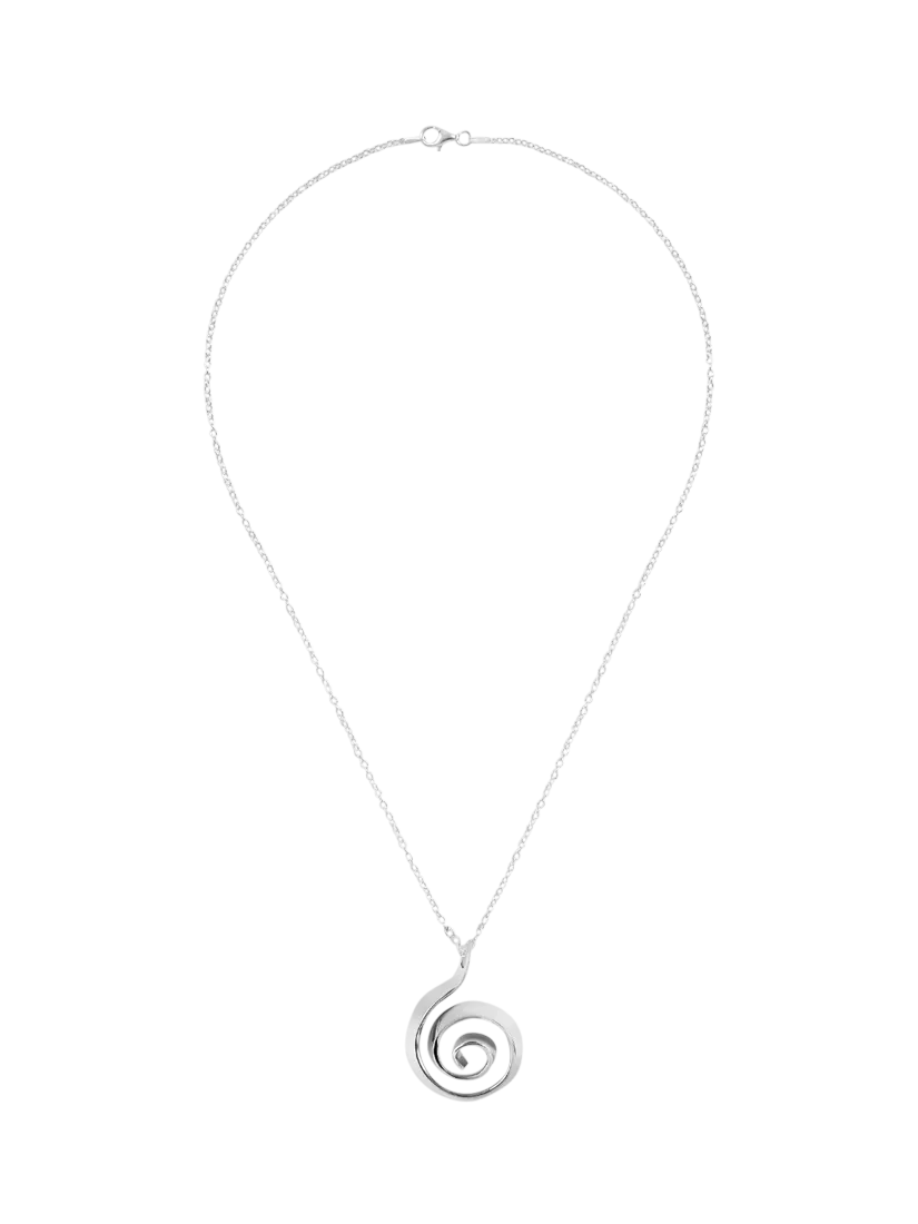 Andea silver swirl pendant necklace solid sterling silver (British brand)