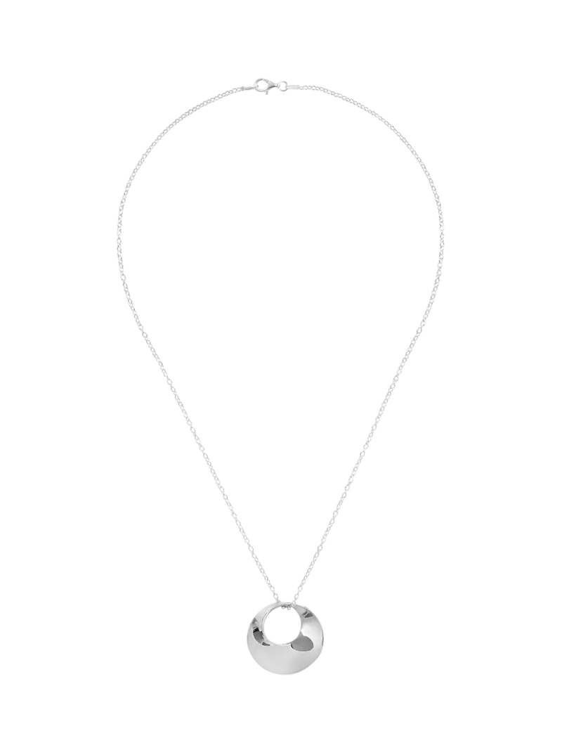 Andea Round Open Twist pendant necklace, silver - British product