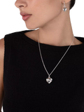 Andea pendant necklace hammered puffed heart silver - British product