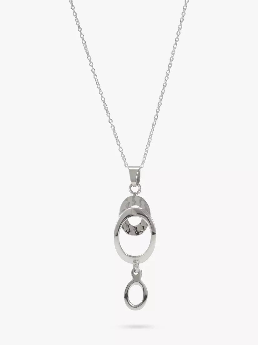 Andea open oval pendant necklace silver (British brand)