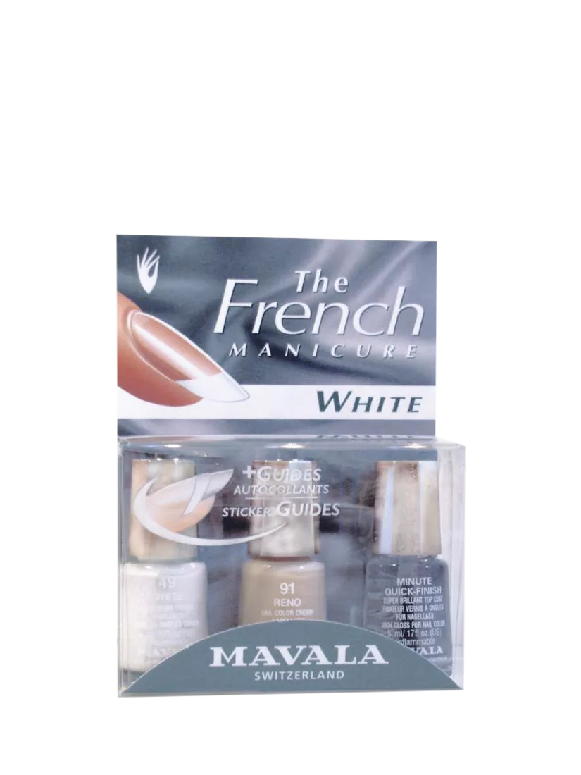 Mavala French Manicure White Set nail polish kit, imported from the UK
