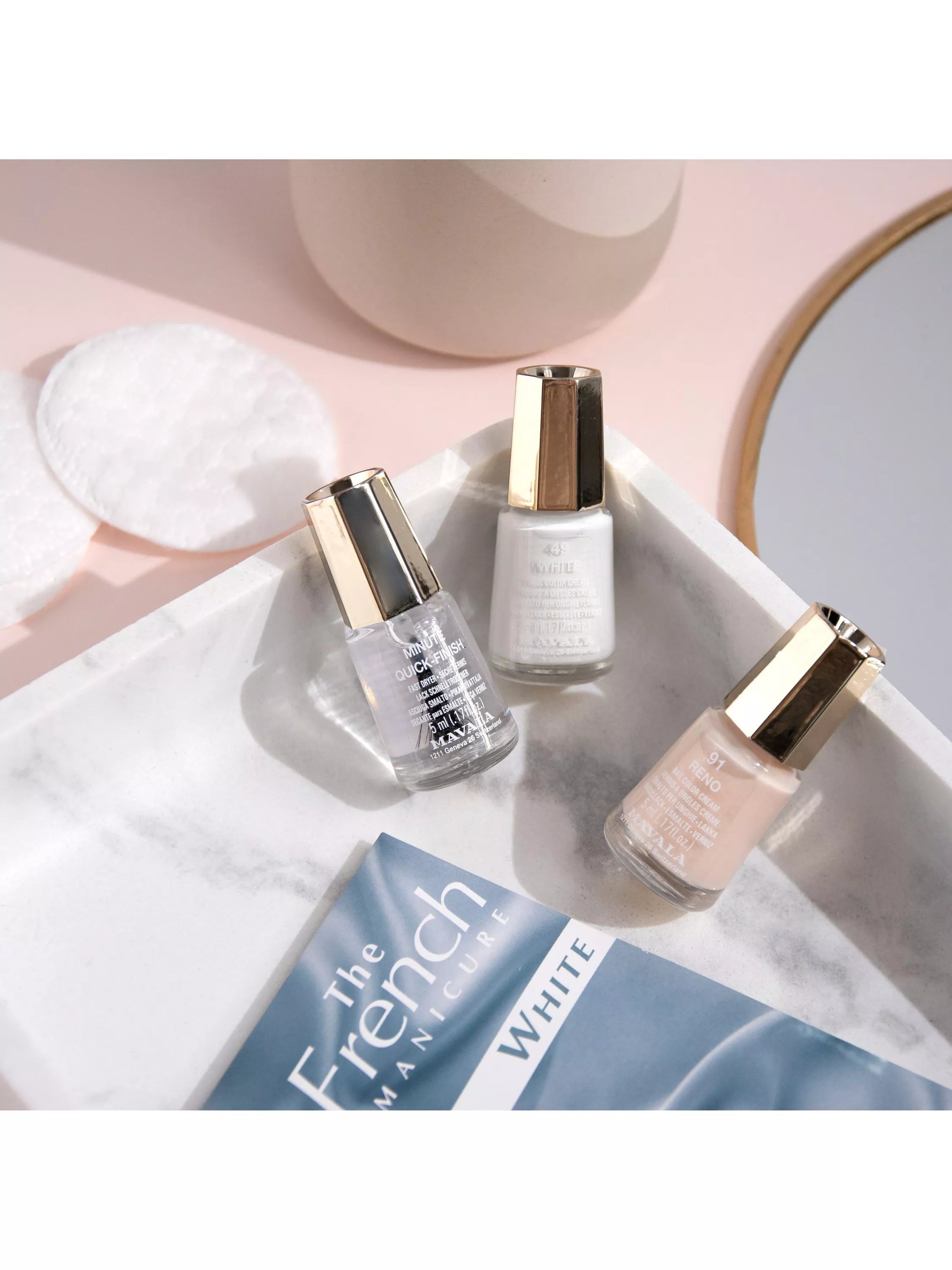 Mavala French Manicure White Set nail polish kit, imported from the UK