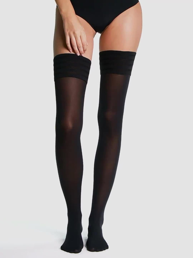 Wolford Velvet De Luxe 50 Denier Stay-Ups black, UK version