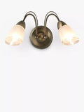 John Lewis Mizar double arm wall light antique brass, UK version