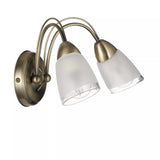 John Lewis Mizar double arm wall light antique brass, UK version