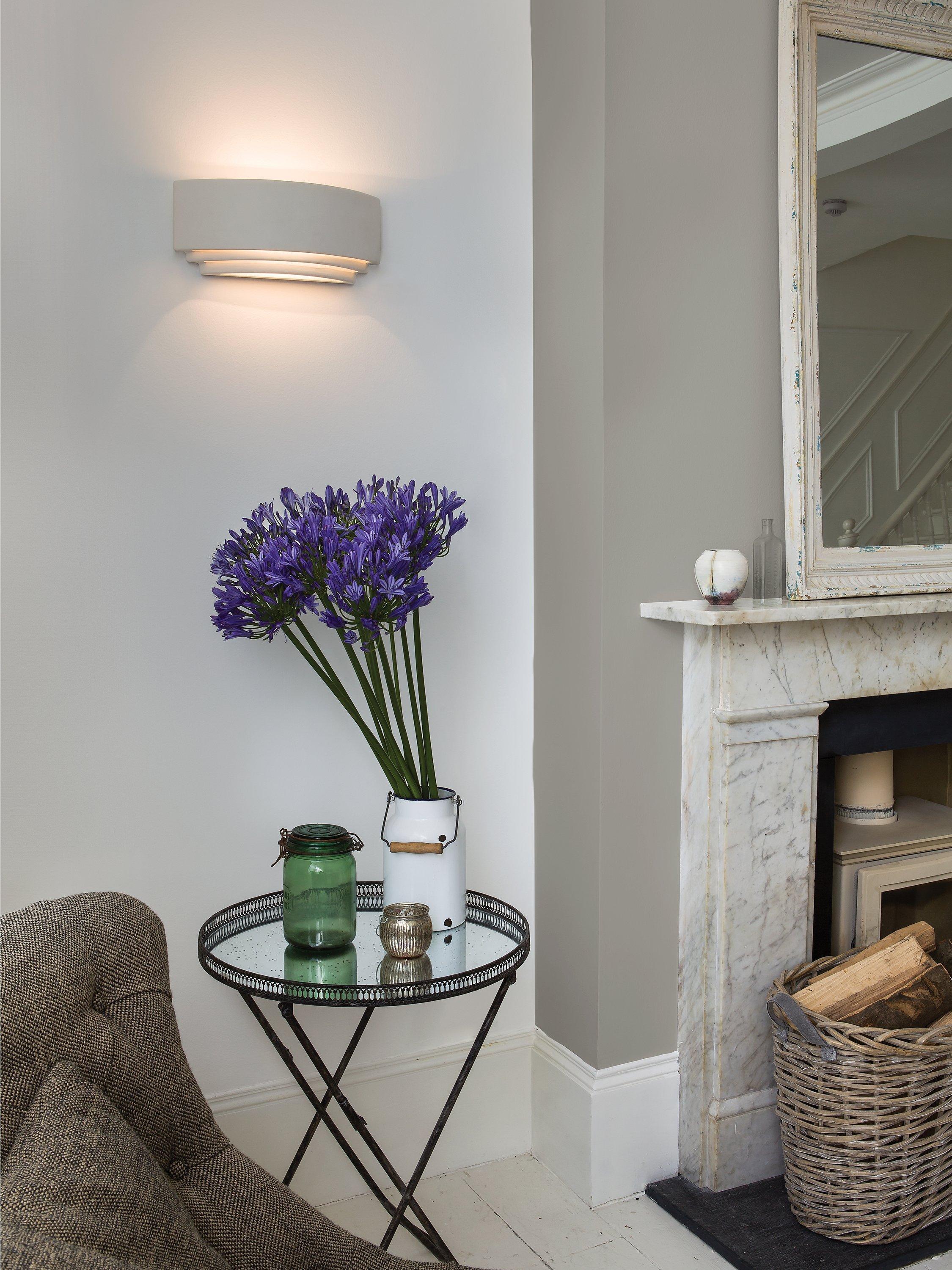 Astro Amalfi ceramic wall light H13cm W32cm (British brand)