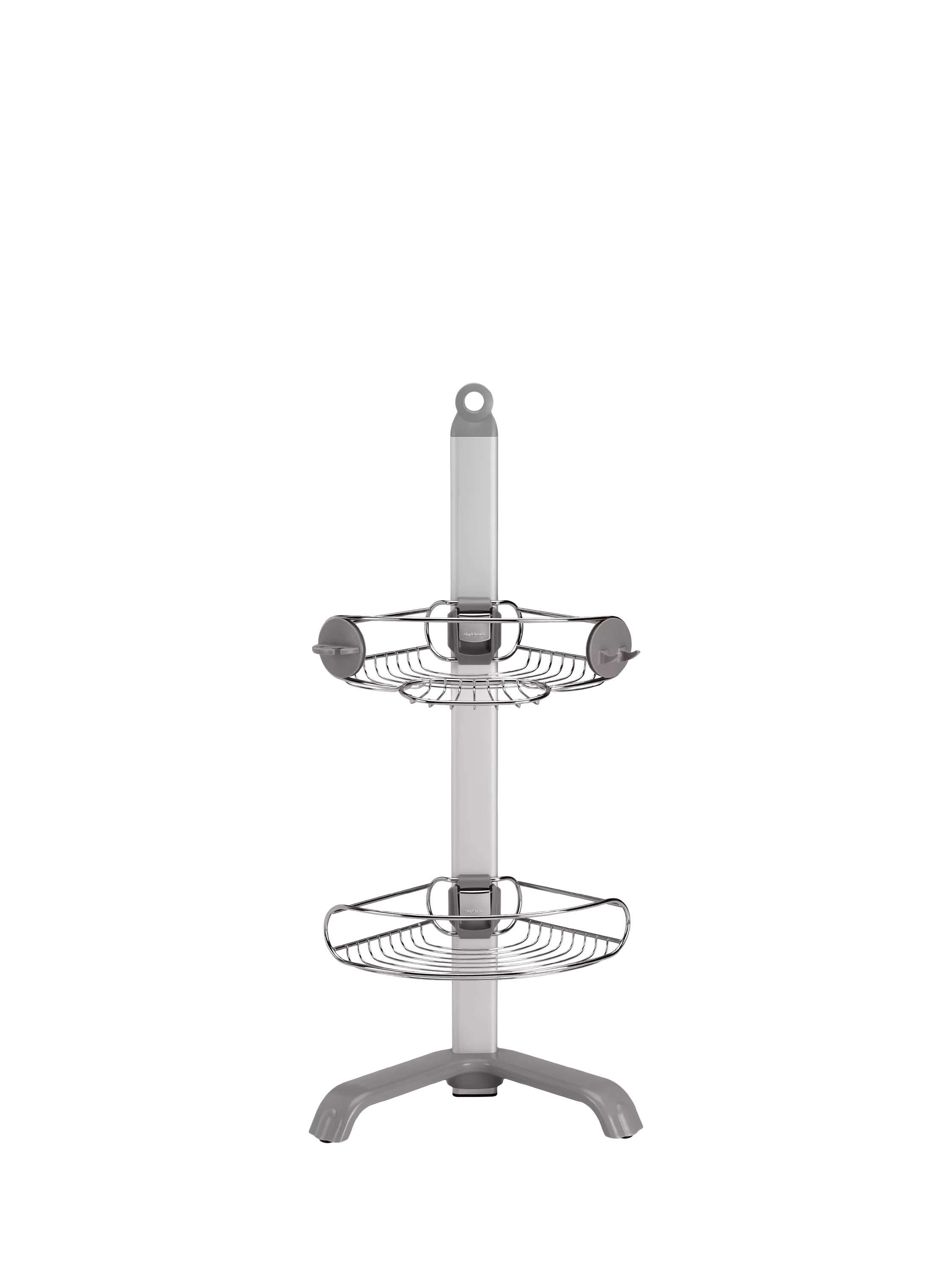 Simplehuman corrosion-resistant stainless steel corner shower caddy with adjustable shelves (British brand)