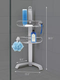 Simplehuman corrosion-resistant stainless steel corner shower caddy with adjustable shelves (British brand)