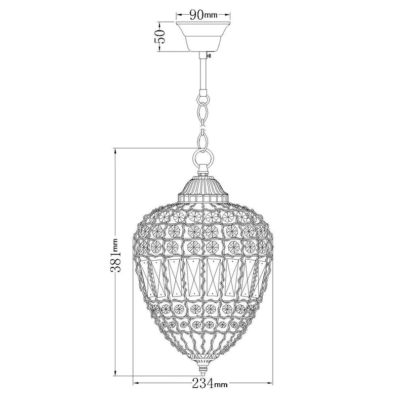 John Lewis Dante small ceiling light clear chandelier - British product