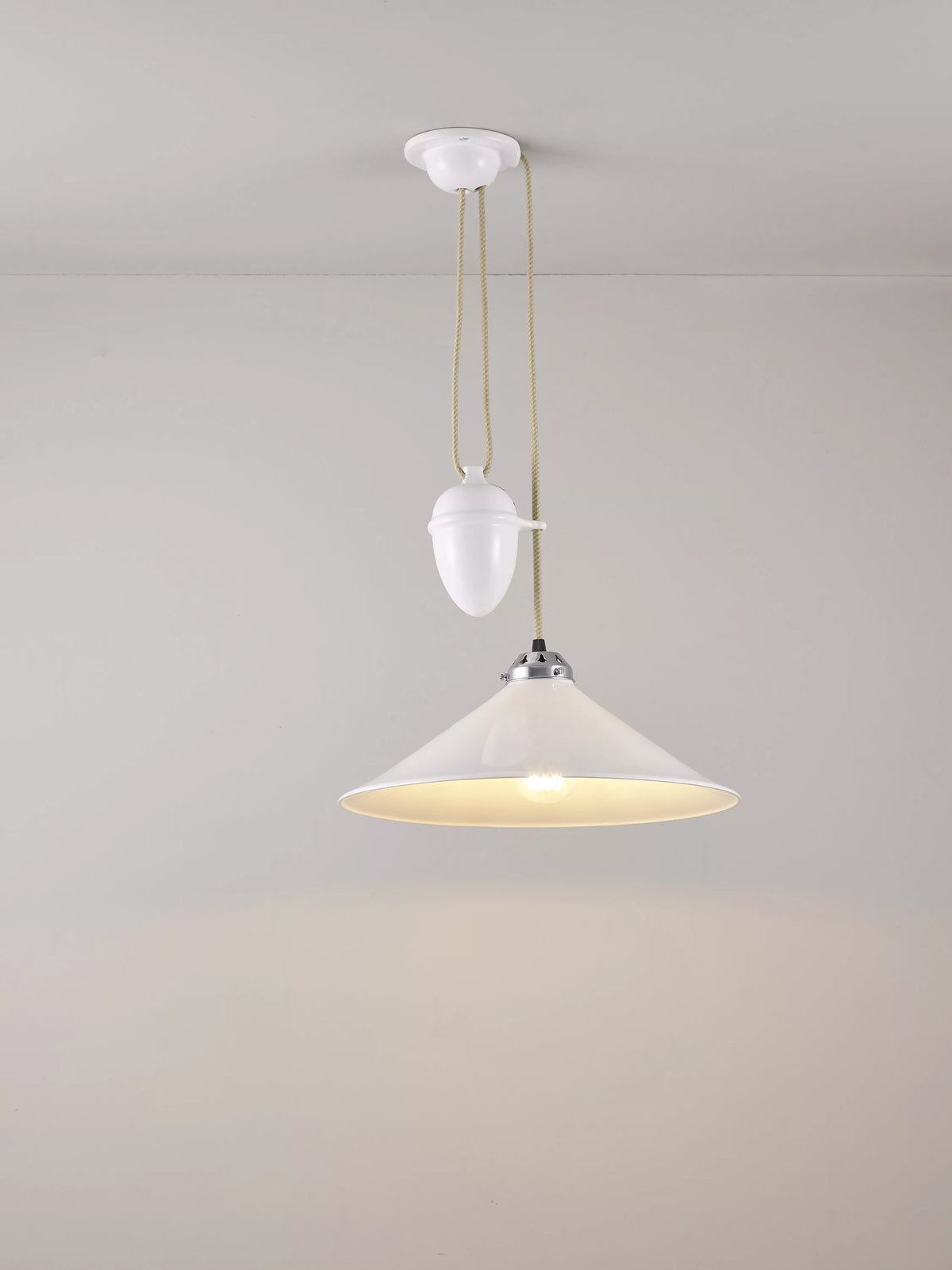 Original BTC Cobb ceiling light with bone china shade (British brand)