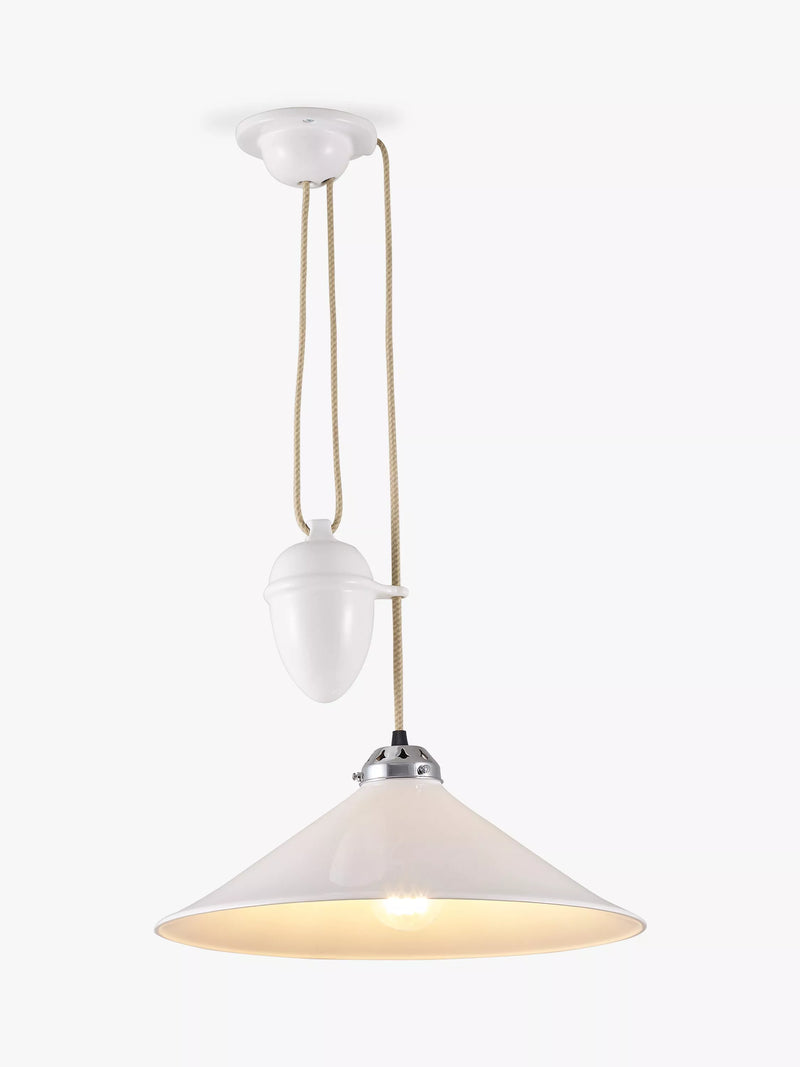 Original BTC Cobb ceiling light with bone china shade (British brand)